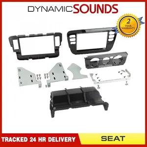 Car Double Din Stereo Fascia Panel Adaptor Gloss Black For Seat Mii 2011-2021 - Picture 1 of 1