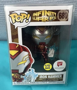 ┥ Funko PoP! Infinity Warps Iron Man Hammer #680 Glow GITD Walgreens con PROTECTOR - Imagen 1 de 6