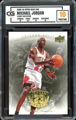 2009 Upper Deck Legacy Collection GOLD #80 Michael Jordan GRADED CG 10 PRISTINE - Image 1 of 2