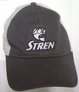 STREN Fishing Line Trucker Hat - Gray & White Mesh Snapback Cap - Cap America - Picture 1 of 11