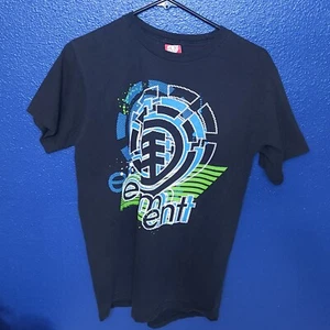 VINTAGE Element Shirt Men's Size Medium Black Short Sleeve Graphic Tee USA MADE - Picture 1 of 8