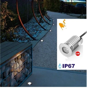 Spot Led Encastré Inox Jardin enterré Inground Underground 24V 3W Blanc Chaud - Imagen 1 de 1