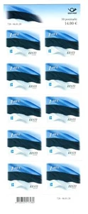 EST_728 2020 Estland Estnische Flagge 1,40 BLATT POSTFRISCH - Bild 1 von 1