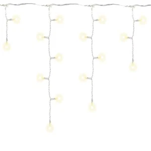 72 LED warm weiß Eisregen Eiszapfen Lichterkette Lichtervorhang Timer Xmas-Deko - Bild 1 von 4