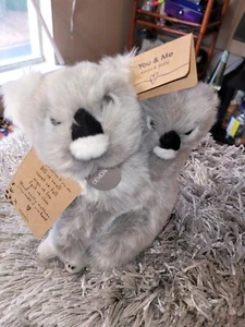 DEMDACO Momma Koala with Baby Inch Gray and White Plush Stuffed Animal 9" Nwt - Picture 1 of 8