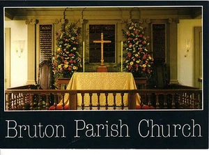Postal del altar del festival en la iglesia parroquial de Bruton, Williamsburg Virginia - Imagen 1 de 1