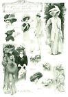 Publicité ancienne mode chapeaux fourrures avec les Mois 1907 issue de magazine