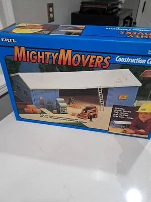 RARE 1991~ ERTL~ Mighty Movers Construction Co. Playset~50 Pcs~New In Sealed Box - Image 1 of 4