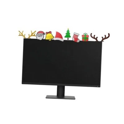  Decorações de monitor de computador de Natal 8 peças com chifres de veado Papai Noel  - Imagem 1 de 4