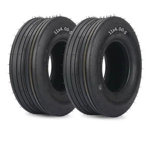 11x4.00-5 Replacement Lawn Mower Tire and Tube, Pneumatic (Air-Filled) 2pack - Picture 1 of 3