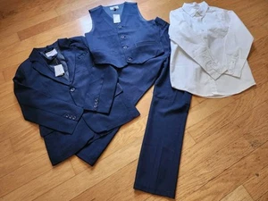 NWT Gymboree Special Occasions Boy Lightweight Navy 4 Piece Suit (SZ 12) - Picture 1 of 7