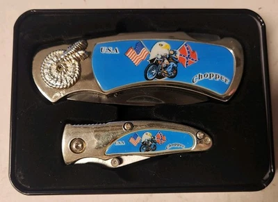 Cuchillo Plegable Coleccionistas, USA Chopper En Estuche. Hermosa adición a la colección! Foto 1 de 4
