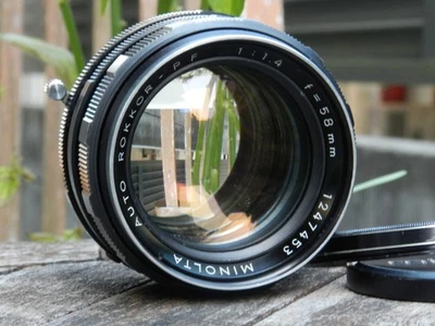 Lente [US DDP]Funcionando[Exc+5] Minolta MC Auto Rokkor-PF 58mm f/1.4 JAPÃO - Imagem 1 de 4