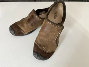 Keen Womens Brown Leather Comfort Slip-On Flats Size 7 - Picture 1 of 6