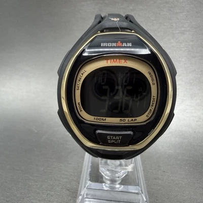 Reloj Timex Ironman Elegante 50 Hombre 42mm Digital Negro Dorado Alarma Cronógrafo Nuevo Batt Foto 1 de 4
