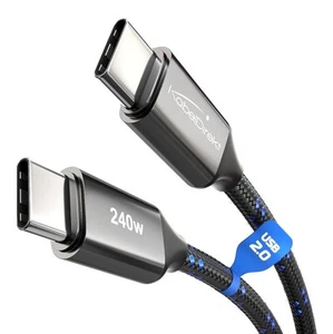 2pack KabelDirekt USB C Cable Type C 2m Braided 240W Laptops Smartphones Tablets - Picture 1 of 5