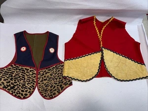 2 Vintage Western Cowboy Lone Ranger Homemade Waist Coat Vests - Picture 1 of 21