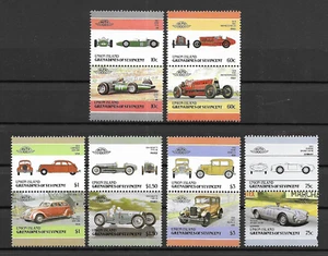Union Island 1986 Leaders of the World Automobiles 4th Series MNH set. - Picture 1 of 1