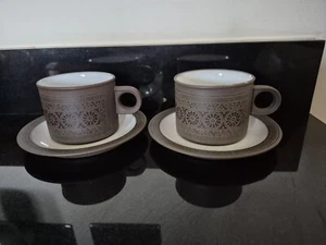 Vintage 1977 Hornsea - PALATINE - 2 cups & saucers  - Picture 1 of 5