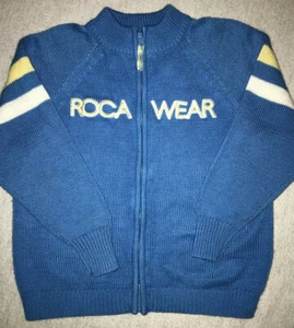 Rocawear Sweater Boys Size 4T Jacket Spellout Logo Full Zip Blue Hoodie - Picture 1 of 8