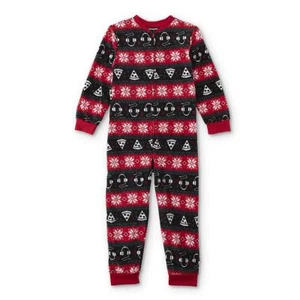 Video Game/Pizza Pajamas Size 6-7, 8 Boys Blanket Sleeper One Piece Small,Medium - Picture 1 of 1