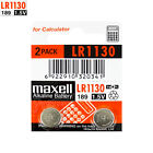 2 x piles alcalines Maxell LR1130 1,5 V LR54 189 389 SR1130SW AG10 lot de 2