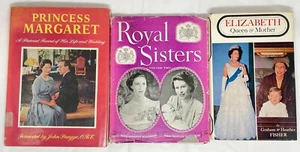 LOT 3 Vintage Books BRITISH ROYALTY Queen Elizabeth & Margaret Circa 1950-1960 - Picture 1 of 11