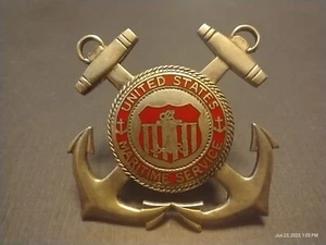 Distintivo berretto sottufficiale capo servizio marittimo Stati Uniti seconda guerra mondiale vintage - Foto 1 di 10