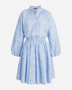 J. Mini Vestido Crew Liberty Tela Cuello Volantes D'Anjo Coast Tela Pequeño NUEVO - Imagen 1 de 6