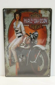 HDMS13 Harley - Davidson Motor Cycles Letrero de Metal Nuevo 30 cm H X 20 cm W - Imagen 1 de 2