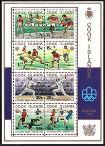 Cook Inseln - Olympische Sommerspiele Block 59 postfrisch 1976 Mi. 499-506 - Bild 1 von 1