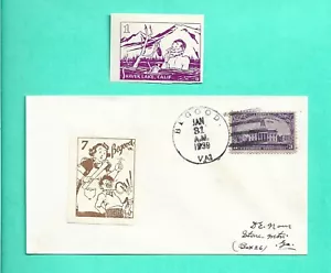Begood VA Shaver Lake CA Poster Stamp Cinderella John Coulthard Craig Fresno Co - Picture 1 of 2