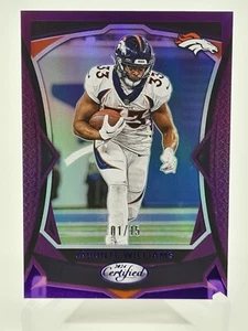 Javonte Williams 2024 Panini Certified Purple Mirror 01/15 Denver Broncos - Picture 1 of 7
