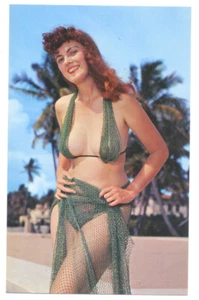 1950s BATHING BEAUTY In Risque Mesh BIKINI  - Picture 1 of 2