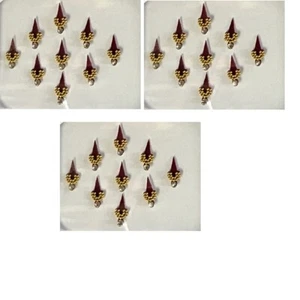OJ Golden Drop Shape 2 line Moti Stone Bindi pack of 3, free shipping - Picture 1 of 3