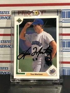 Tino Martinez 1991 Upper Deck #553 2nd Year card - Seattle Mariners,  AUTO - Picture 1 of 2