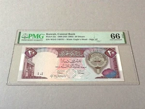 Kuwait P-22a 20 Dinars 1968 ND(1992) PMG 66 EPQ **SEE DESCRIPTION** - Picture 1 of 4