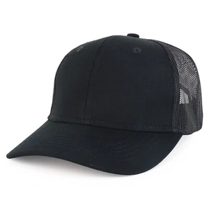 Youth Kid's Plain 6 Panel Trucker Mesh Baseball Cap - FREE SHIPPING - Picture 1 of 33