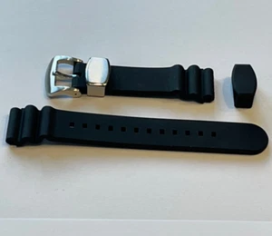 Fluorubber Watch Band - Diver Style (22mm), Black - Picture 1 of 4