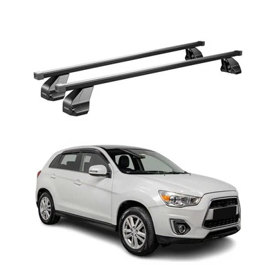 Barras transversales superiores de techo Fix Point para Mitsubishi Outlander Sport 2013-15 negras Foto 1 de 4
