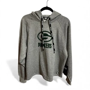 DKNY Sport Green Bay Packers Heather Gray Cropped Hoodie – Size M NWT Sparkly - Picture 1 of 14