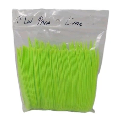 100pk Archery Arrow Feathers 5" Left Wing: Parabolic Lemon Lime Green - Image 1 of 3