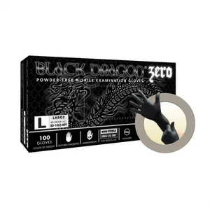 BD-1003-NPF Microflex BLACK DRAGON ZERO PF NITRILE EXAM GLOVES LARGE - Picture 1 of 1