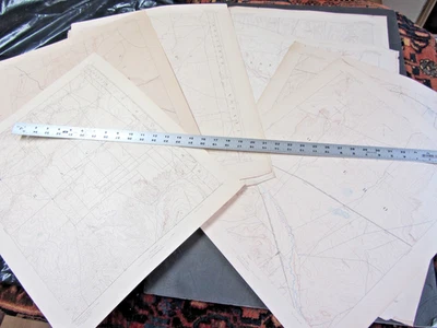 Lot of 9 J.W. Powell A.H. Thompson Colorado Topographical Maps 16" x 20" 1893 - Image 1 of 4