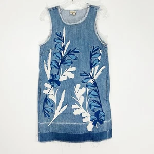 Mini Vestido Anthropologie Holding Horses Botánico Bordado Apliques - Imagen 1 de 9