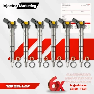 6X 0445116023 AUDI VW 3.0 TDI 059130277BE INJEKTOR 0445116015 059130277AR - Bild 1 von 16