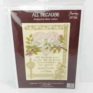 Imaginating All Because Counted Kreuzstich Hochzeit Muster Natur Aida 2571K - Bild 1 von 10