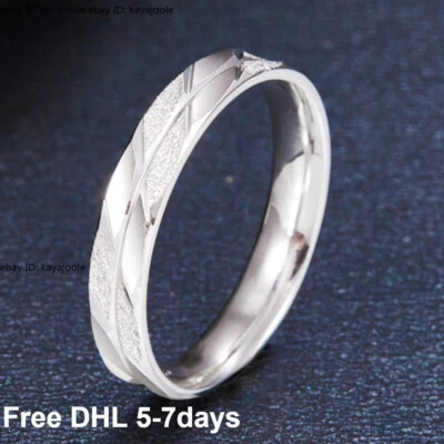 Solid Pure Platinum 950 PT950 Wide 3.5mm Men Women Band Rings 6.5-6.7g - Image 1 of 4