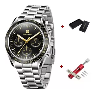 Herren Armbanduhr mit Chronograph und Tachometer Sportuhr + Box + Armbandkürzer - Bild 1 von 8