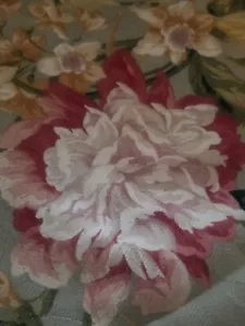 VTG Raymond Waites "Peony GARDEN" Floral Fabric 36 x 54" Upholstery USA BTY - Picture 1 of 16